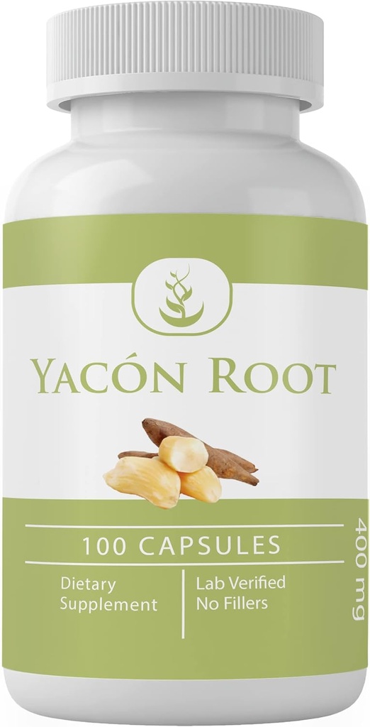 PURE ORIGINAL INGREDIENTS Yacon Root (100 kapslar) Alltid ren, inga tillsatser eller fillers, Lab Verified