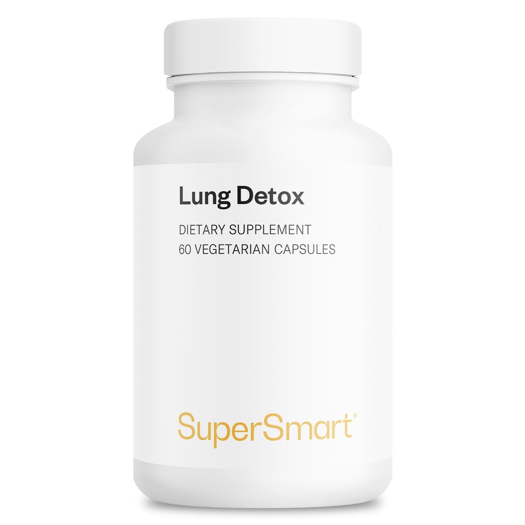 Supersmart - Lung Detox (Avancerad Formel) - med Quercetin, Bromelain, Curcuminoids, EGCG | Non-GMO & Gluten Free - 60 Vegetariska kapslar