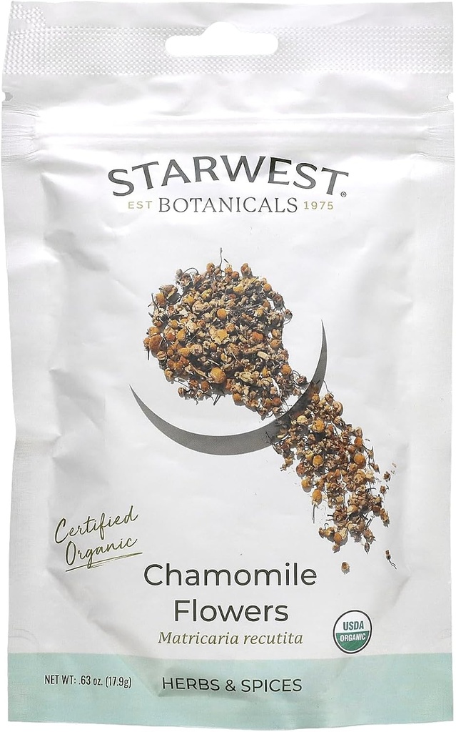 Starwest Botanicals Organic Chamomile Flowers, 0,63 oz (17,9 g)
