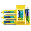 Förberedelse H Hemorrhoid Wipes med Witch Hazel, 192 Ct Plus Preparation H Hemorrhoid Symptom Behandling Cream, 2 Tubes x 1,8 oz, Wipe Plus Behandling för bättre lättnad, Hemorrhoid Care Bundle