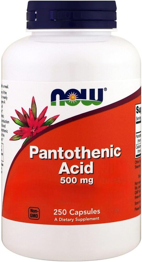 Nu livsmedel, Pantothenic Acid, 500 mg, 250 kapslar