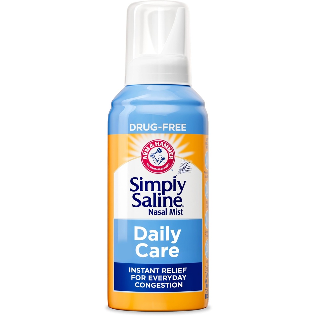ARM & HAMMER Helt enkelt Saline Nasal Care Daily Mist 4.5oz - omedelbar lättnad för varje dag trängsel - En 4.5oz Bottle
