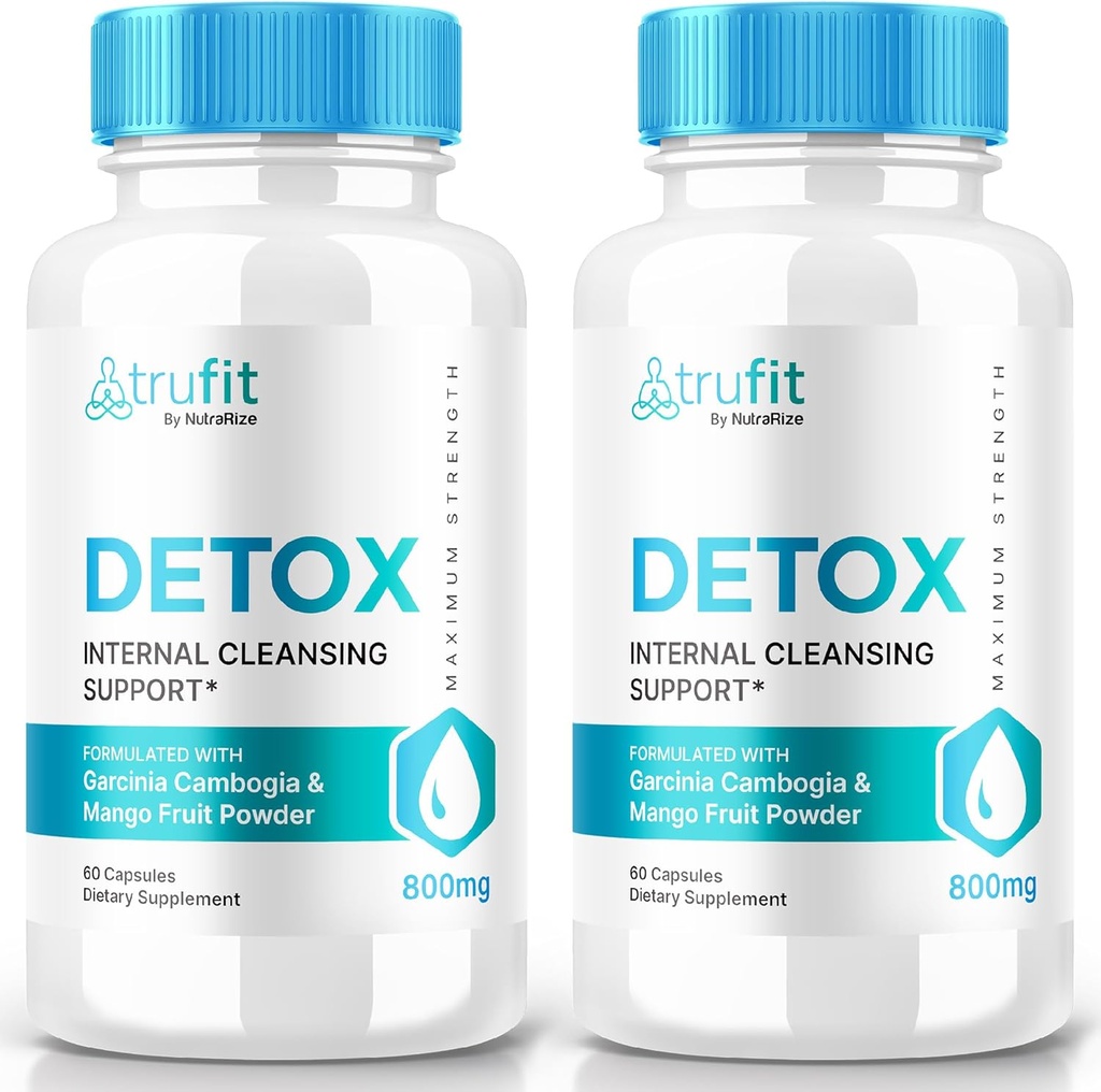 (2 Pack) TRUFlT Detox Pills, TRUFlT Keto Capsules - Avancerad formel för att stödja inre rengöring, TRU-FlT Keto ACV Supplement, Keto Vitamins, TRUFlT Keto Nutrition, TRU FlT Powder (120 kapslar)