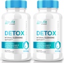 (2 Pack) TRUFlT Detox Pills, TRUFlT Keto Capsules - Avancerad formel för att stödja inre rengöring, TRU-FlT Keto ACV Supplement, Keto Vitamins, TRUFlT Keto Nutrition, TRU FlT Powder (120 kapslar)