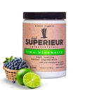 Superieur Electrolytes-Plant Based Electrolyte Supplement w/Sea Minerals for Hydration & Recovery-Keto Friendly, Non-GMO, Zero Sugar, Vegan, Healthy Sports Drink Powder-Lime Blueberry (70 portioner)