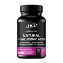 Naturlig Hyaluronsyra Supplement 5X Starkare Hydration Piller från Pure Tremella Mushroom med vitamin C & Hibiscus - Hud Supplement Anti Wrinkle Dietary Capsules - hår spikar vitaminer