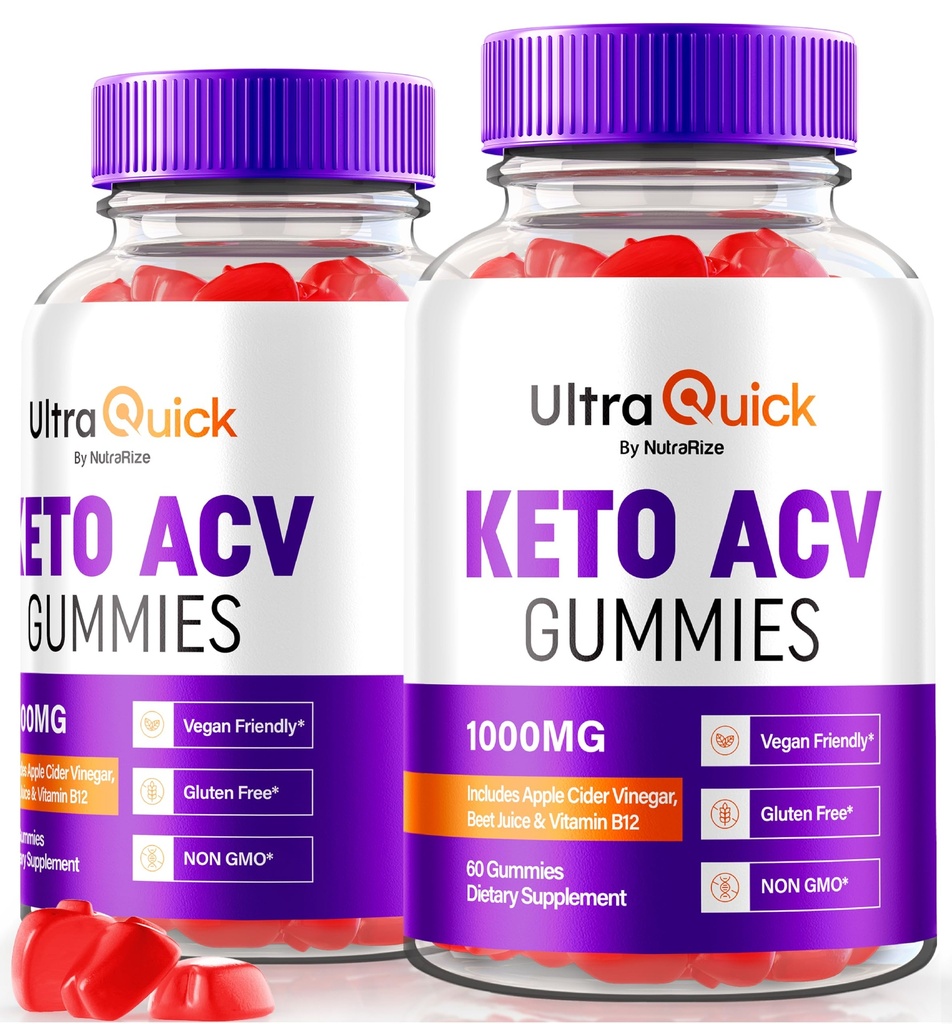 Ultra Quick Keto ACV Gummies, UltraQuick Keto + ACV Viktminskning Support, Premium Keto Plus ACV Formel, Natural Apple Cider Vinegar, Officiella Gomitas Recensioner (120 Gummies)
