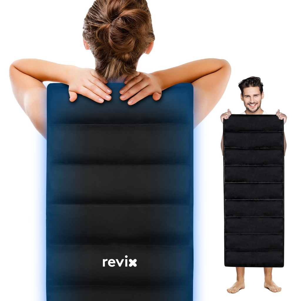 REVIX Full Body Ice Pack för Back, 47 "x17.5" Återanvändbar Extra Large Gel Cold Pack för Entire Back, Hip och Leg, Flexible Cold Therapy Wrap för Full-Body Fatigue Relief och Everyday Muscle Relaxation