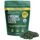 På Target Living Organic Spirulina Chlorella | Supergreens | USDA Organic | 1000 tabletter - 250 G (8,8 oz) | Vegan | Immune Support | Alkalyserande | Nutrient Dense | Protein Dense