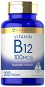 Carlyle Vitamin B12 100mcg | 200 tabletter | Vitamin Supplement | Vegan, icke-GMO och Gluten Free Formel