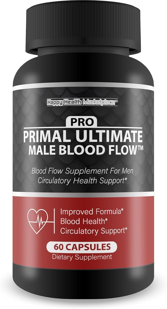 Pro Primal Ultimate Male Blood Flow - Vår bästa avancerade blodflödescirkulationssupport - Blood Flow Pro Primal X Primal Ultimate Max Blood Flow Supplement Powder Capsules Whole Body Circulation Pills