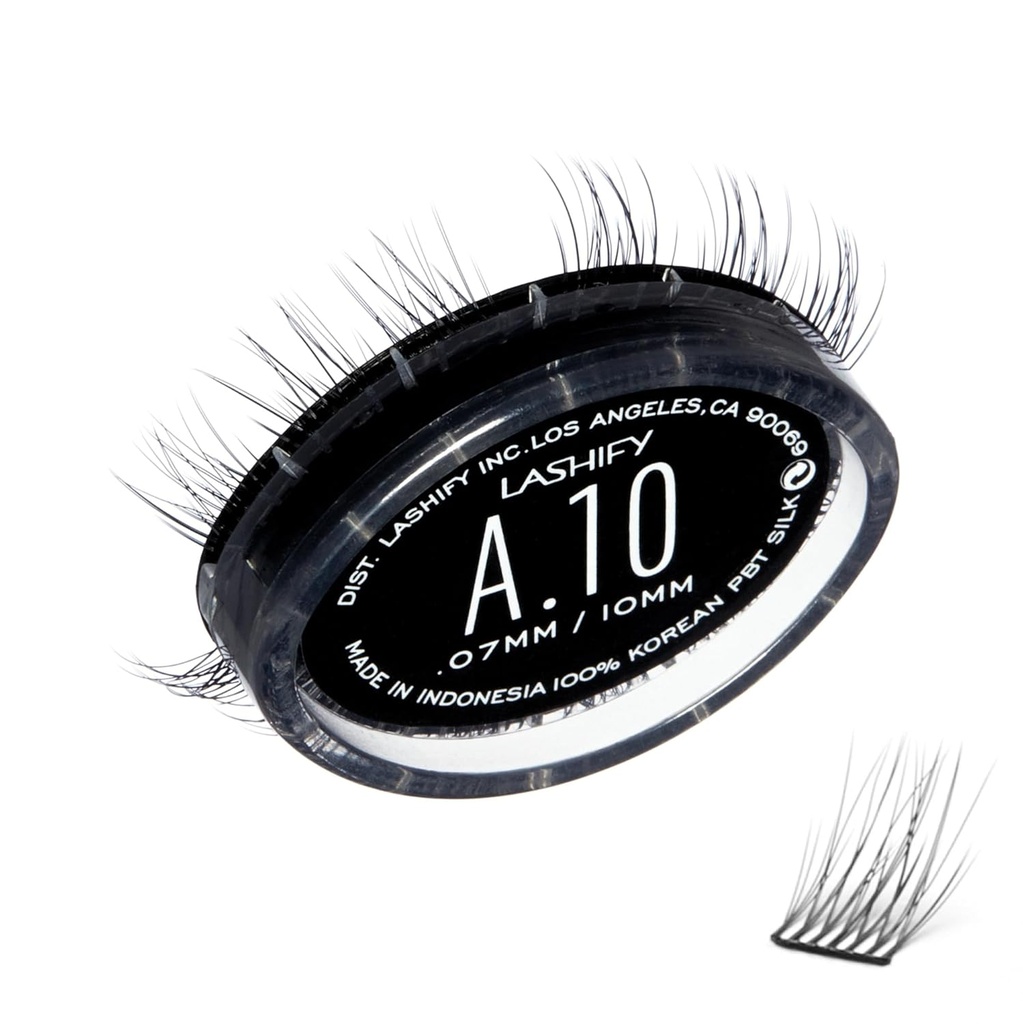 Lashify Amplify 10mm Gossamer DIY Eyelash Extensions Refill, Black, Easy False Eyelashes för en naturlig look