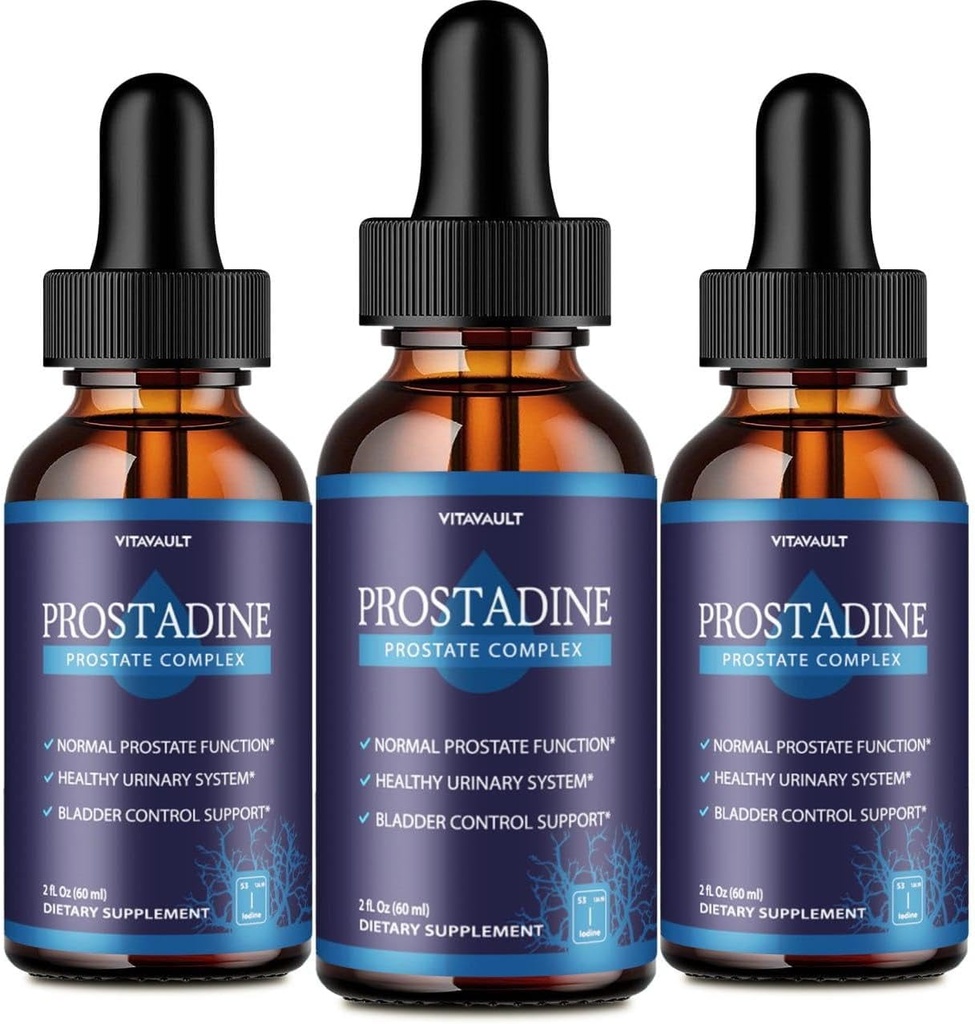 Prostadine, Potent Prostate Support Liquid Drops, högt rankad Prostadine för Total Prostate Wellness, Easy-to-Use Dropper Form (3 Pack)
