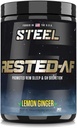 Steel Supplements Rested-AF I Deep Sleep Aid och Muscle Recovery Powder med GABA & Valerian Root Extract | Stress Relief och kognitivt stöd | 30 portioner (Lemon Ginger)