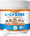 L-Lysine Powder för katter, Lysine Supplement för katter, Support Immune System, andningshälsa och visuell funktion och allergihjälp, Pets Health Supplies Multivitaminer, Salmon Flavor - 4.23 oz / 120g