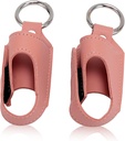 HURRISE 2pcs Asthma Inhaler Holder, Inhaler Holder Keychain, Portable Storage Protective PU Leather Case med Carabiner Clip - Versatile användning, snygg och design för resor