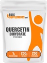 BulkSupplements.com Quercetin Dihydrate Powder - Quercetin Supplements, Antioxidants Source - Vegan & Gluten Free, 1g per Servering, 250g (8,8 oz) (Pack av 1)