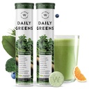 WELLBEING NUTRITION Daily Greens, Wholefood Multivitamin med vitamin C, Zink, B6, B12 för immunitet och Detox med 39 + Organic Certified Plant Superfoods & Antioxidanter (15Tabs x 2) (63 g (Pack av 2))