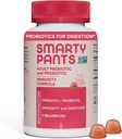 SmartyPants Adult Probiotic & Prebiotic Gummies for Digestive Health: Gut Health Supplement, Clinically Studied Prebiotic for Immune Support, Strawberry, 60 Count (30 Day Supply)