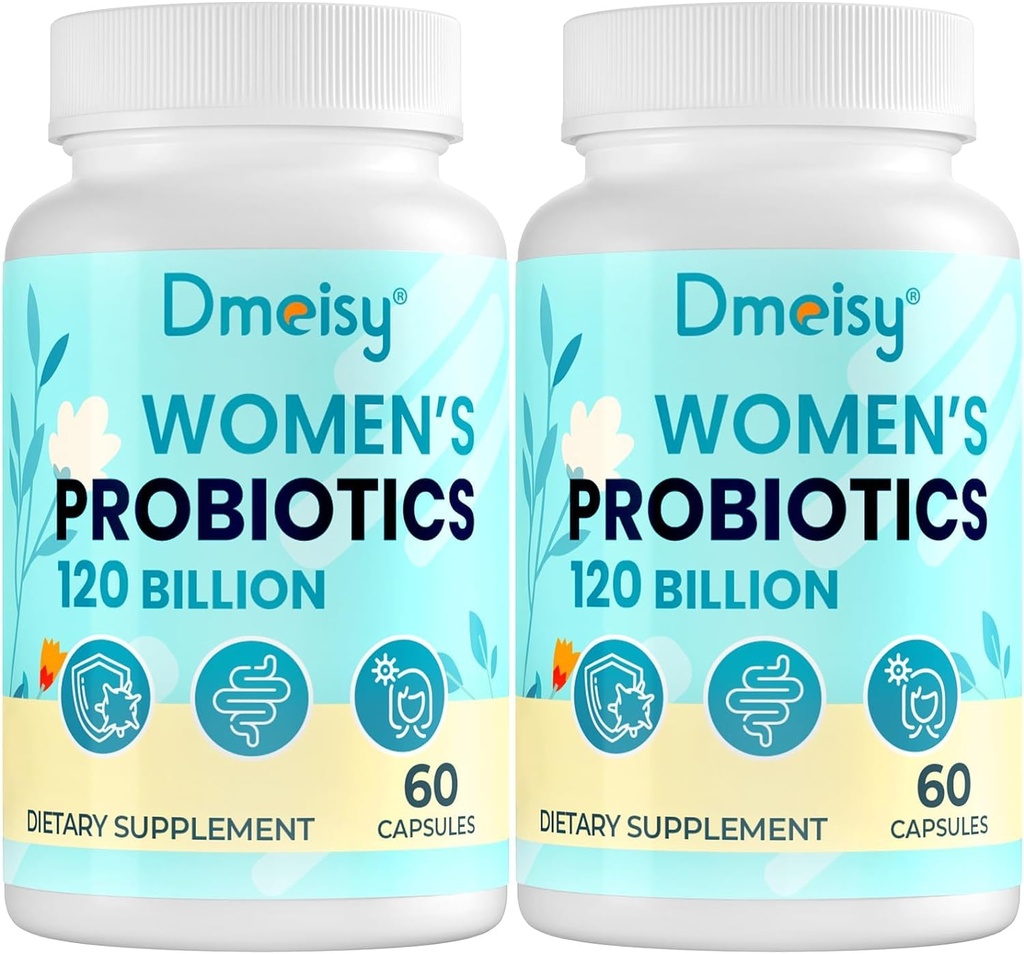 120 miljarder CFU Probiotic - Menopause Support Probiotics for Women, Natural Menopause Probiotic Supplement for Hot Flashes Night Sweats Mood Swings Hormone Balance Gut & Immune Health - 120 Caps