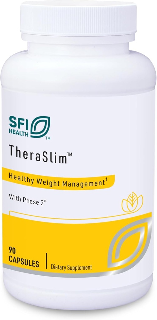 Klaire Labs SFI Health Theraslim - Fas 2 Carb Controller Formel med White Bean Extract för att hjälpa Block Starches & Carb Calories (90 kapslar)