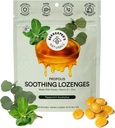 Beekeeper's Naturals Soothing Mint Eucalyptus Cough Drops, Immune Support med vitamin D, Zink och Propolis, Cooling & Throat Soothing Lozenges, 14 Ct