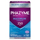 Phazyme Maximum * Styrka Anti-Gas 250 mg Simethicone Gas Relief för vuxna, Snabba Gels snabbt lindra uppblåsthet, tryck och obehag, 36 greve