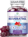 Sugar-Free Resveratrol Gummies - Potent Anti-Aging Antioxidant - Resveratrol Supplement för att stödja Digestive & Immune Health - Natural Herb for Cell Growth & Repair - Easy Chewable NMN Alternative