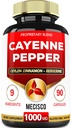 Cayenne Pepper kompletterar med gurkmeja Curcumin Root, Berberine HCl, Ceylon Cinnamon Bark & More - 90 kapslar - Stöd Digestion Health, Immune System & Body Balance