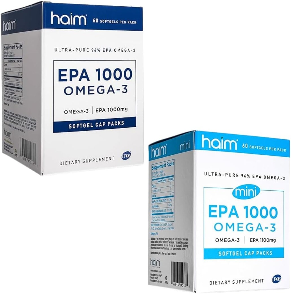HAIM EPA 1000 Omega-3 och EPA 1000 Omega-3 Mini Softgels