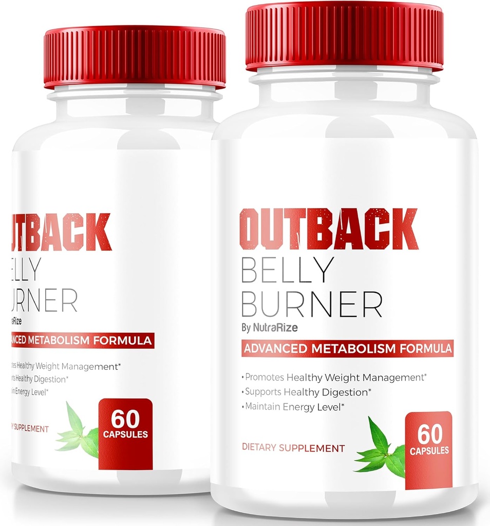 (2 Pack) Outback Belly Burner Pills, Premium Out Back Belly Burner Keto Capsules, All Natural Keto Supplement för att stödja Fitness och Body Goals, Officiella Outback BellyBurner recensioner (120 kapslar)