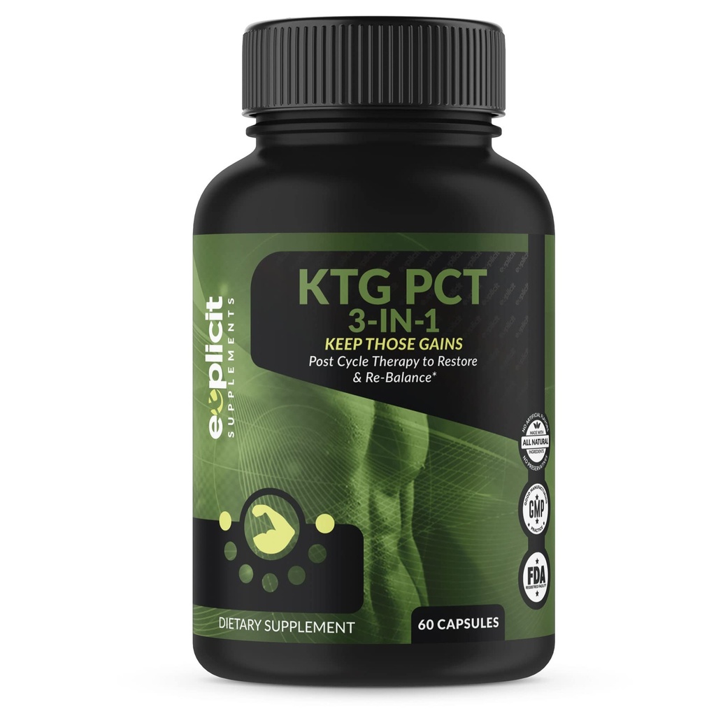 eXplicit kosttillskott hålla dessa vinster PCT 3-i-1 - Post Cycle Therapy - 60 kapslar