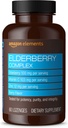 Elements Elderberry Complex, Immune System Support, 60 Berry Flavored Lozenges, Elderberry 100mg, Vitamin C 103mg, Zink 12mg per portion (Packaging kan variera)
