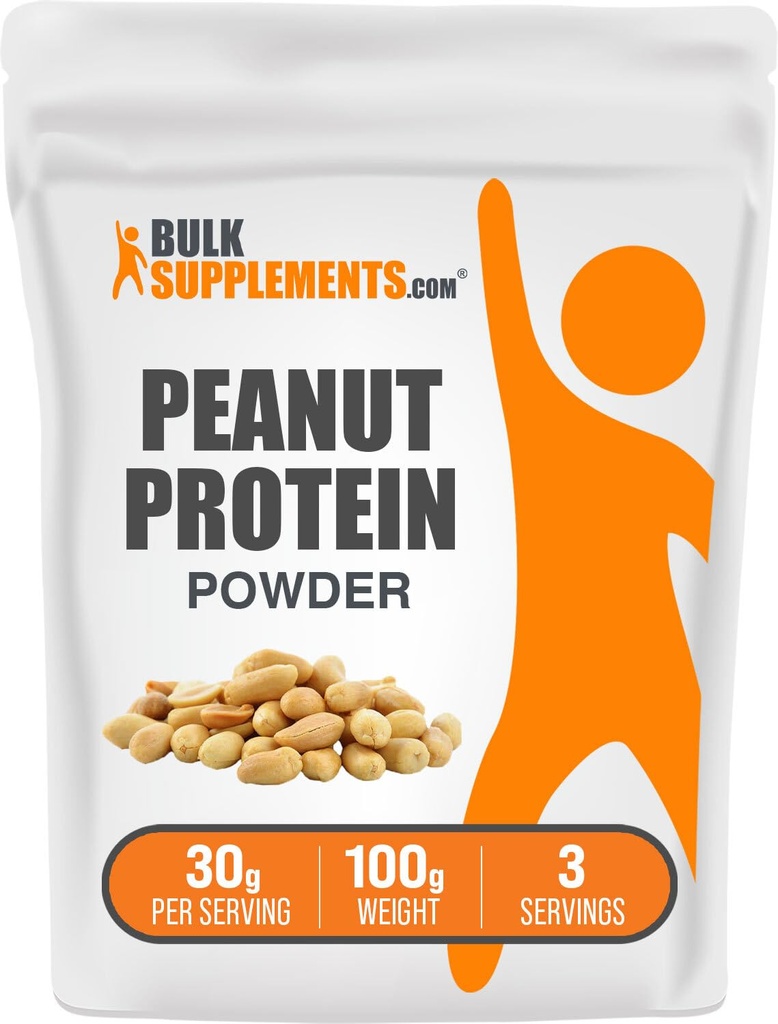 BulkSupplements.com Peanut Protein Powder - Peanut Protein Flour, Gluten Free, 30g per Serving, 100g (3.5 oz) (Pack of 1)