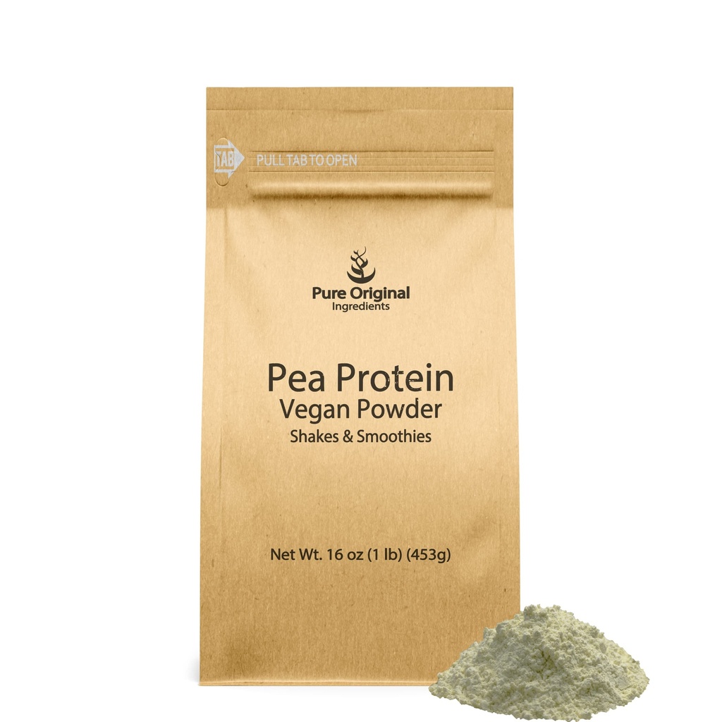PURE ORIGINAL INGREDIENTS Pea Vegan Protein Powder (1 lb) Gluten Free, från Gula Ärtor
