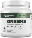 Transparent Labs Prebiotic Greens - Superfood Powder & Antioxidanter Tillägg med organisk Spirulina, Chloerra, Acacia, & Green Banana Powder - 30 portioner, Unflavored