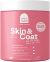Open Farm Skin & Coat Chews, Dog Supplement, Dog Vitamins, stöder en mjuk och Shiny Coat med spårbar och Vet-godkända ingredienser, 12,7 oz, 90 greve