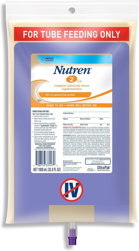 Nestle Clinical Nutrition Nutren 2.0 Nutritional Supplement, Ncl44146H, 1 pund
