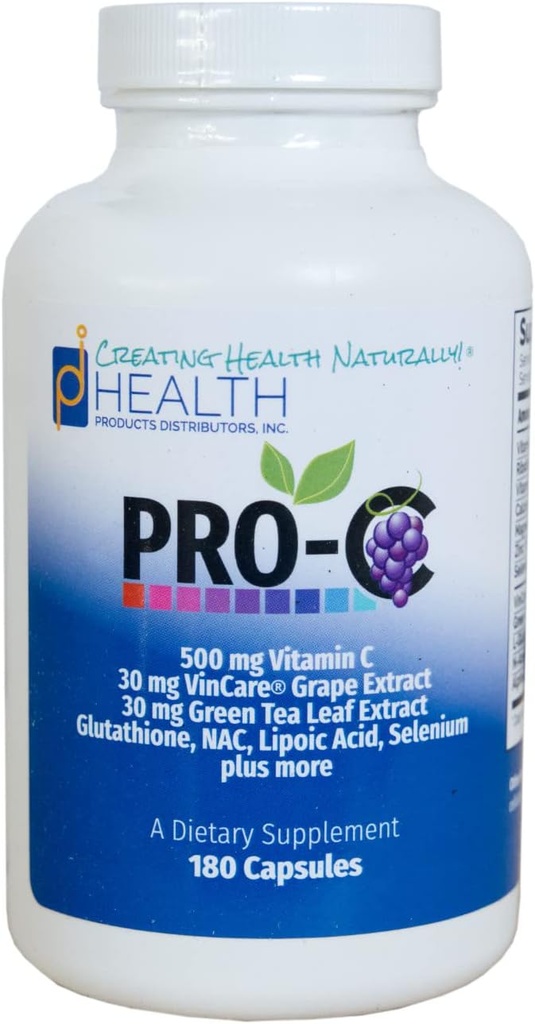 PRO-C (180 caps) | Kraftfull Nrf2 Aktivator | Vitamin C Antioxidant Supplement med Superior Free-Radical Protection