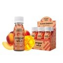Korrekt Wild Vegan Energy Shots, med L-Theanine och Organic Caffeine, Clean Plant Based Energy Drink, Gluten-Free, GMO-Free, Dairy-Free, Stevia-Free, Soy-Free, Peach Mango, 2.5 Fl Oz, 6 Pack