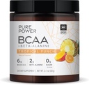Pure Power BCAA + Beta-Alanine, Tropical Punch Flavor, 11,7 oz (333 g), 30 portioner, 6g BCAA, 2g Beta-Alanine, 0g Sugar, Non-GMO, Dr Mercola