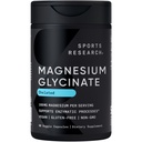 Sports Research® Magnesium Glycinate - Stöder Restful Sleep & Enzymatic Processes - 160 mg Chelated Magnesium - Vegan Capsule - 90 Count