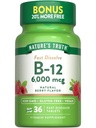 Naturens sanning B12 Vitamin 6000 mcg | Methylcobalamin | 36 tabletter | Snabbupplöst naturlig Bär smak | Vegan, icke-GMO & Glutenfri