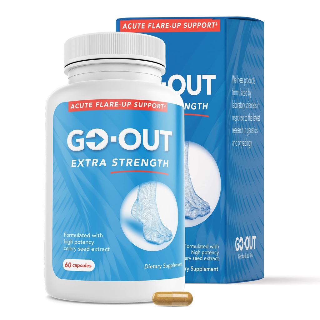 Angel Vitamins går ut - extra styrka stöd - Uric Acid Balance med Tart Cherry, Celery Seed, Turmeric - Non-GMO, Gluten-Free - 60 Caps