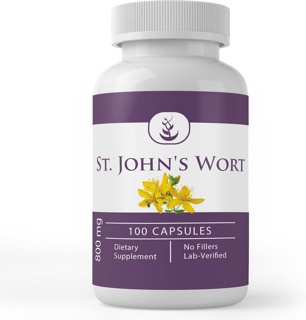 PURE ORIGINAL INGREDIENTS St John's Wort (100 kapslar) Alltid ren, inga tillsatser eller fillers, Lab Verified