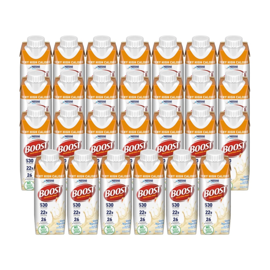 Öka mycket hög kalori näringsdryck, mycket Vanilla - inga konstgjorda färger eller sötningsmedel - 8 FL OZ (Pack of 27)
