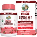 MaryRuth Organics Organic Cranberry Gummies - 500mg Supplement | Urinary Tract Health for Women | med D Mannose | Traditionell användning | USDA Organic | Vegan | Non GMO | 30 portioner