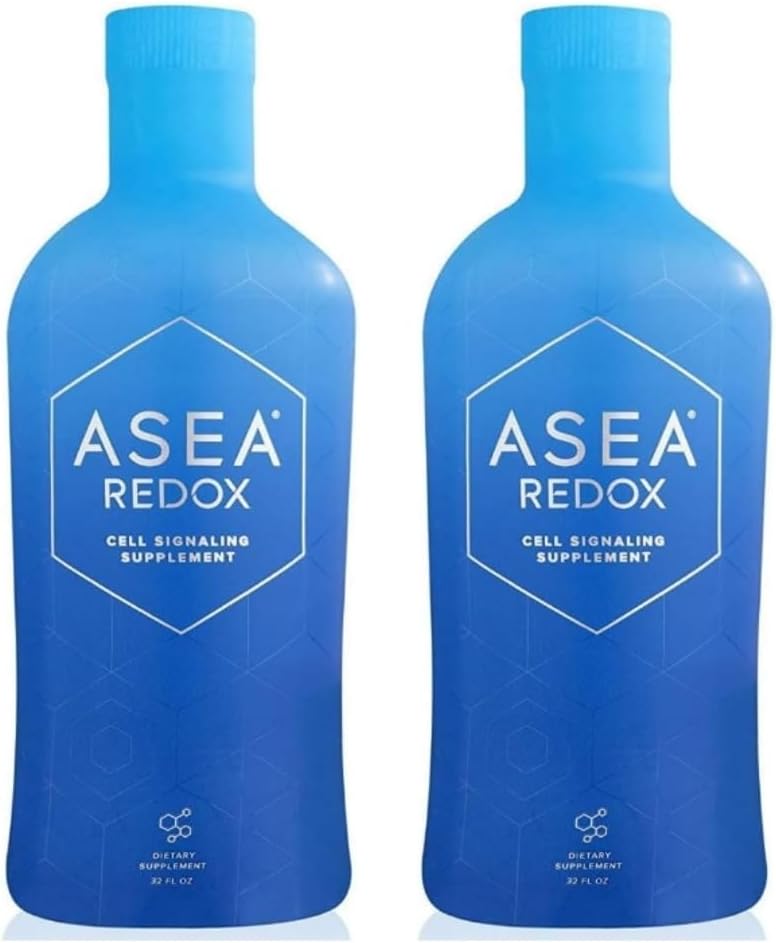 ASEA Redox Cell Signaling Supplement - Cellular Energy & Heart Supplements for Men and Women - Hormonal Balance & Energy Booster for Women and Men for Vibrant Age-Defying Living (Två 32 Fl Oz Bottles)
