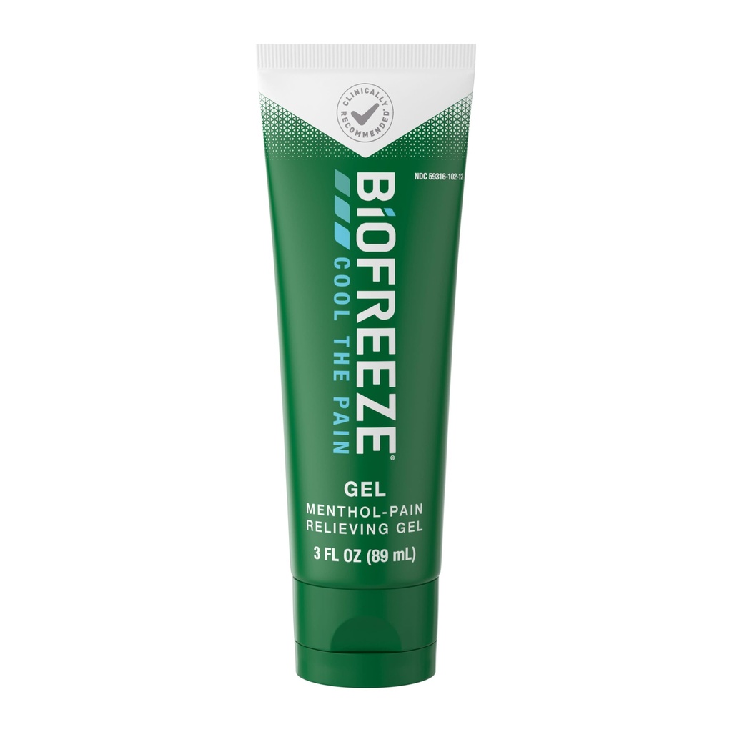 Biofreeze Smärta Relief Gel, Arthritis Pain Reliver, Knee & Lägre Back Pain Relief, Sore Muscle Relief, Neck Pain Relief, Pharmacist Recommended, FSA Eligible, 3 FL OZ Biofreeze Menthol Gel