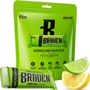 Braven Bar Lemon Lime Energy Bars (1,59 oz, Pack of 10) - Energy Chews med 5g Protein - On-the-Go Energy Snacks för körning, vandring och sport - Gluten Free Snacks för hållbar energiökning